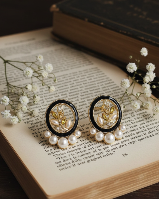 Foliage Pearl Earrings