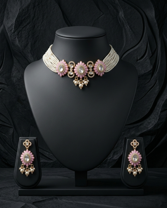 Gulbahar Pearl Radiance Choker Set