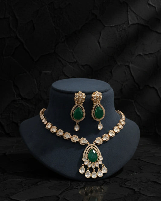 Meghara Royal Drop Necklace Set Zestro