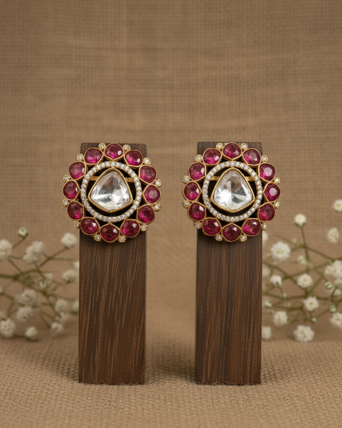 Mehar Polki Studs