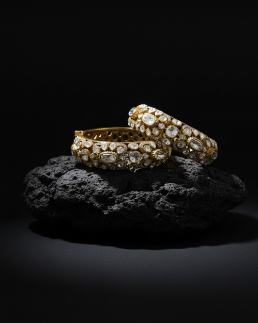 Moissanite Kundan Bangles