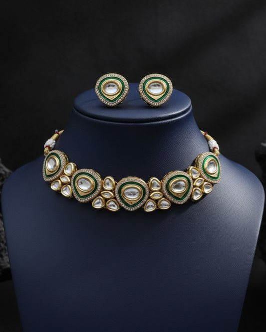 Ornate Kundan Choker Set