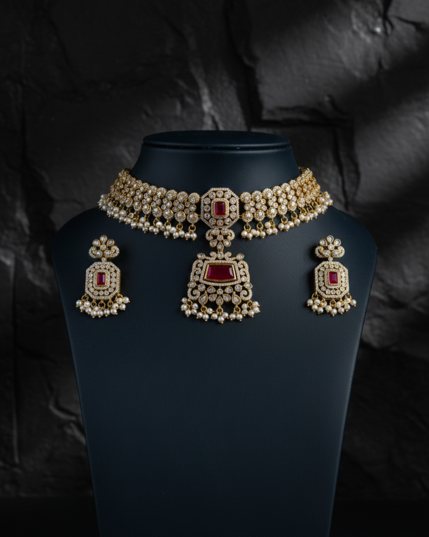 Pearl Dynasty Choker Necklace Set