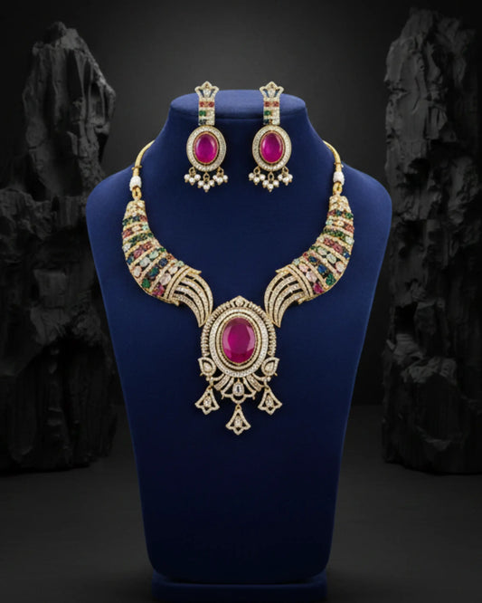 Rajwada Viraasat Necklace Set Zestro