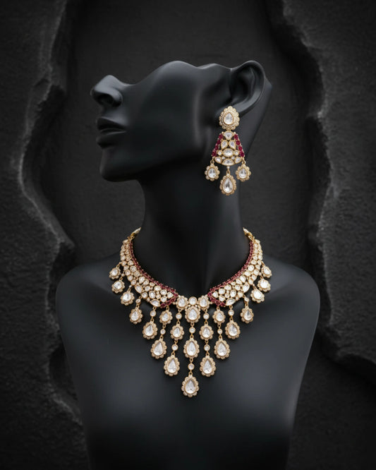 Ritvi Kundan Necklace Set Zestro
