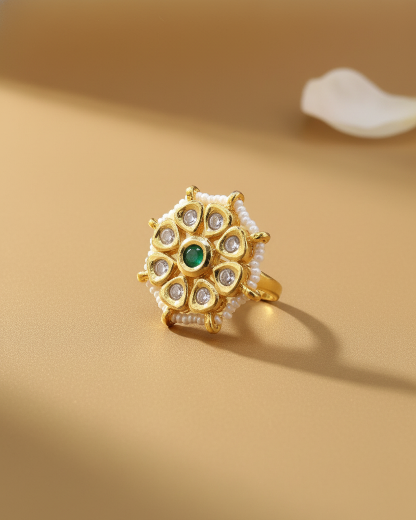 Royal Kundan Adjustable Statement Ring