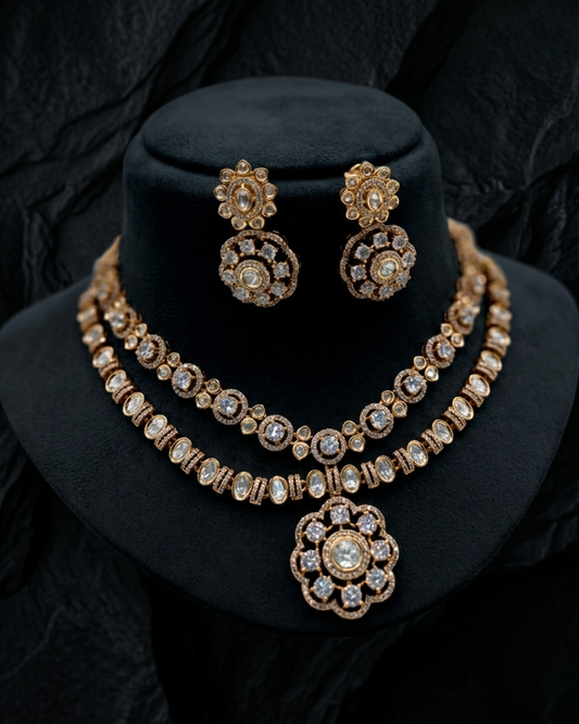 Ruhika Mossinate Kundan Set
