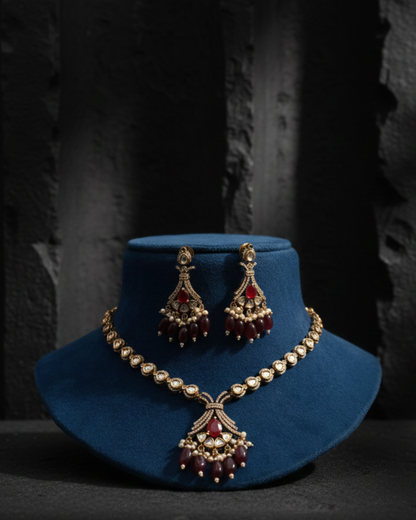 Ruhika Royal Drop Necklace Set