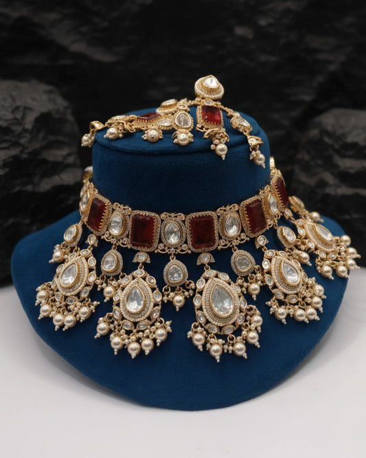 Ruhika Royal Kundan Necklace Set Zestro
