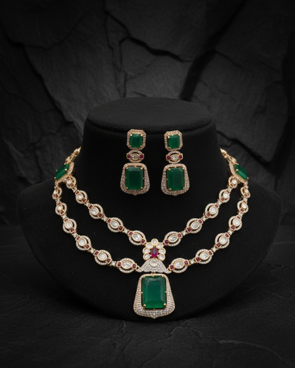 Virasat Two-Layered Moissanite Kundan Set