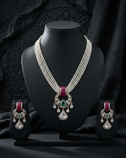 Zivah Pearl Necklace Set Zestro