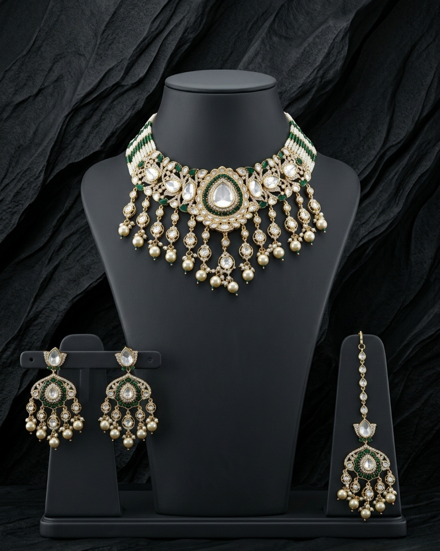 Aafreen Kundan Moissanite Set