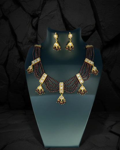 Aarohi Pearl Necklace Set Zestro