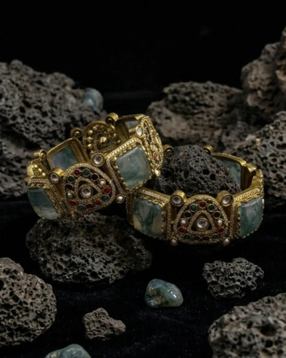 Antique Navratna  Kada Bangles Zestro
