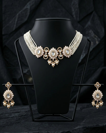 Gulbahar Pearl Radiance Choker Set Zestro
