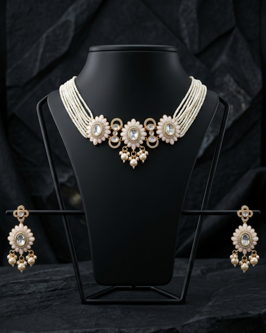 Gulbahar Pearl Radiance Choker Set