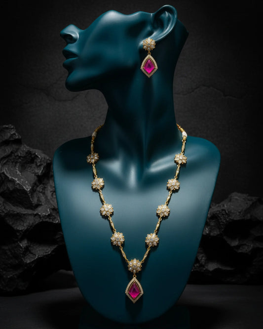 Iraa Floral Grace Necklace Set Zestro