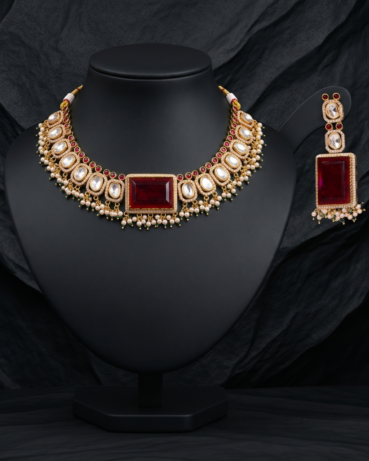 Mirzai Heritage Necklace Set - View 3 | Zestro Luxury Jewellery
