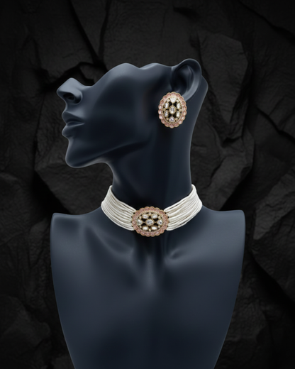 Multi-Strand Pearls Choker Set