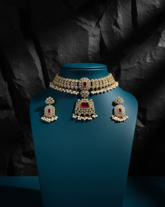 Pearl Dynasty Choker Necklace Set Zestro