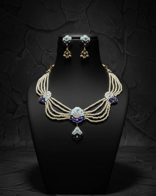 Raashika Meenakari Pearl Haar Set Zestro