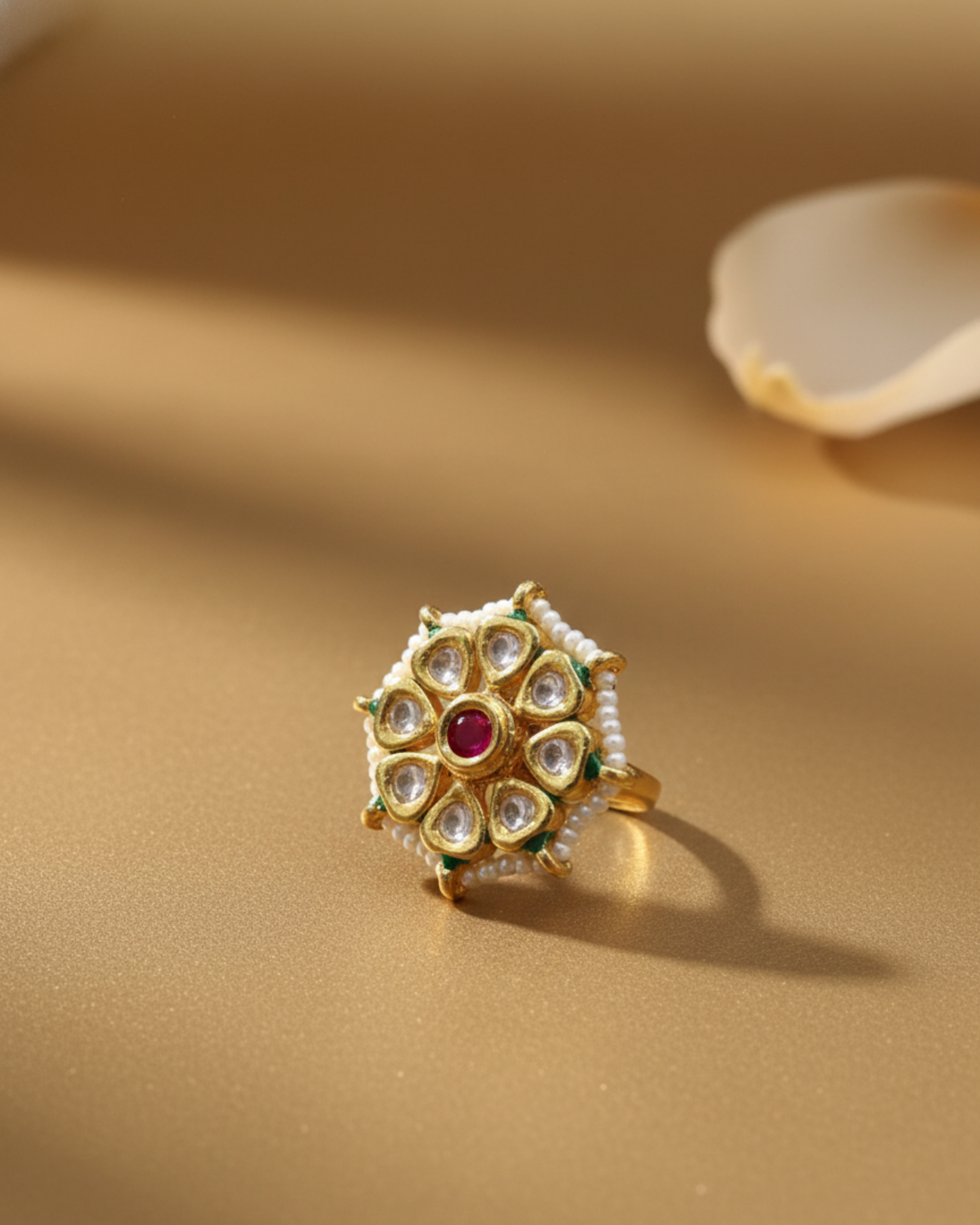 Royal Kundan Adjustable Statement Ring