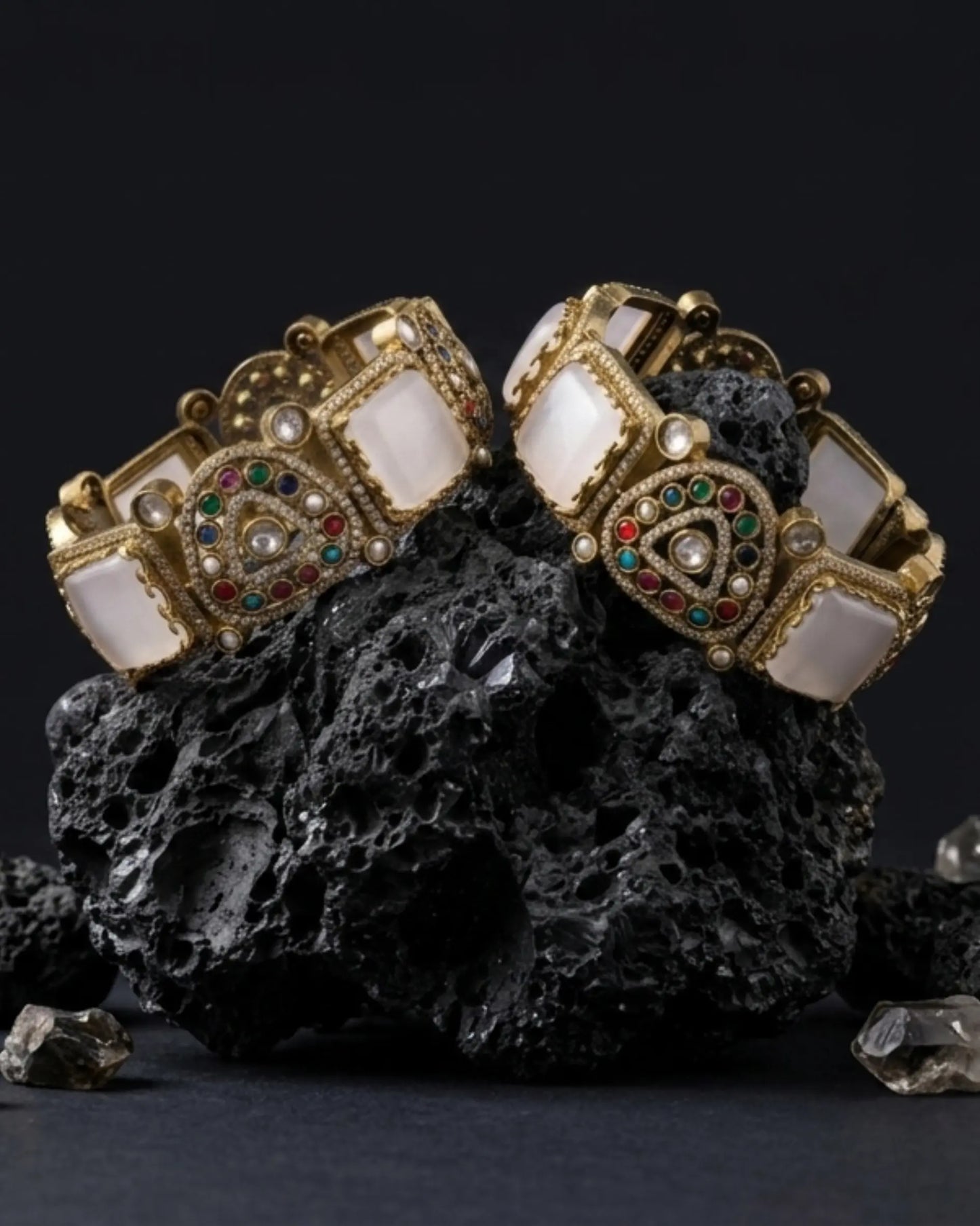 Antique Navratna  Kada Bangles Zestro