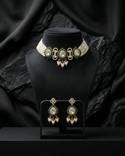 Gulbahar Pearl Radiance Choker Set Zestro