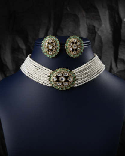 Multi-Strand Pearls Choker Set