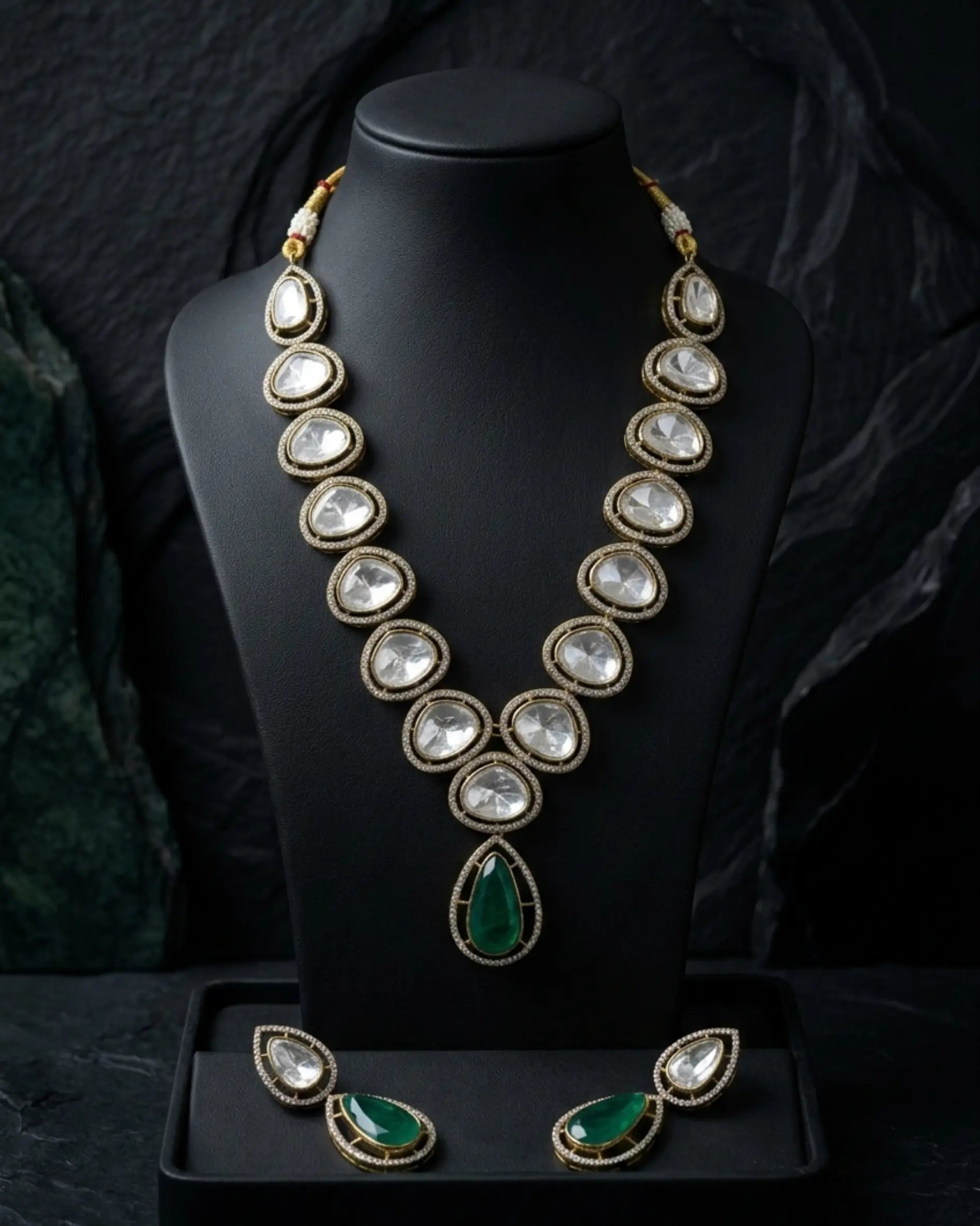 Prisha Uncut Kundan Imperial Set Zestro