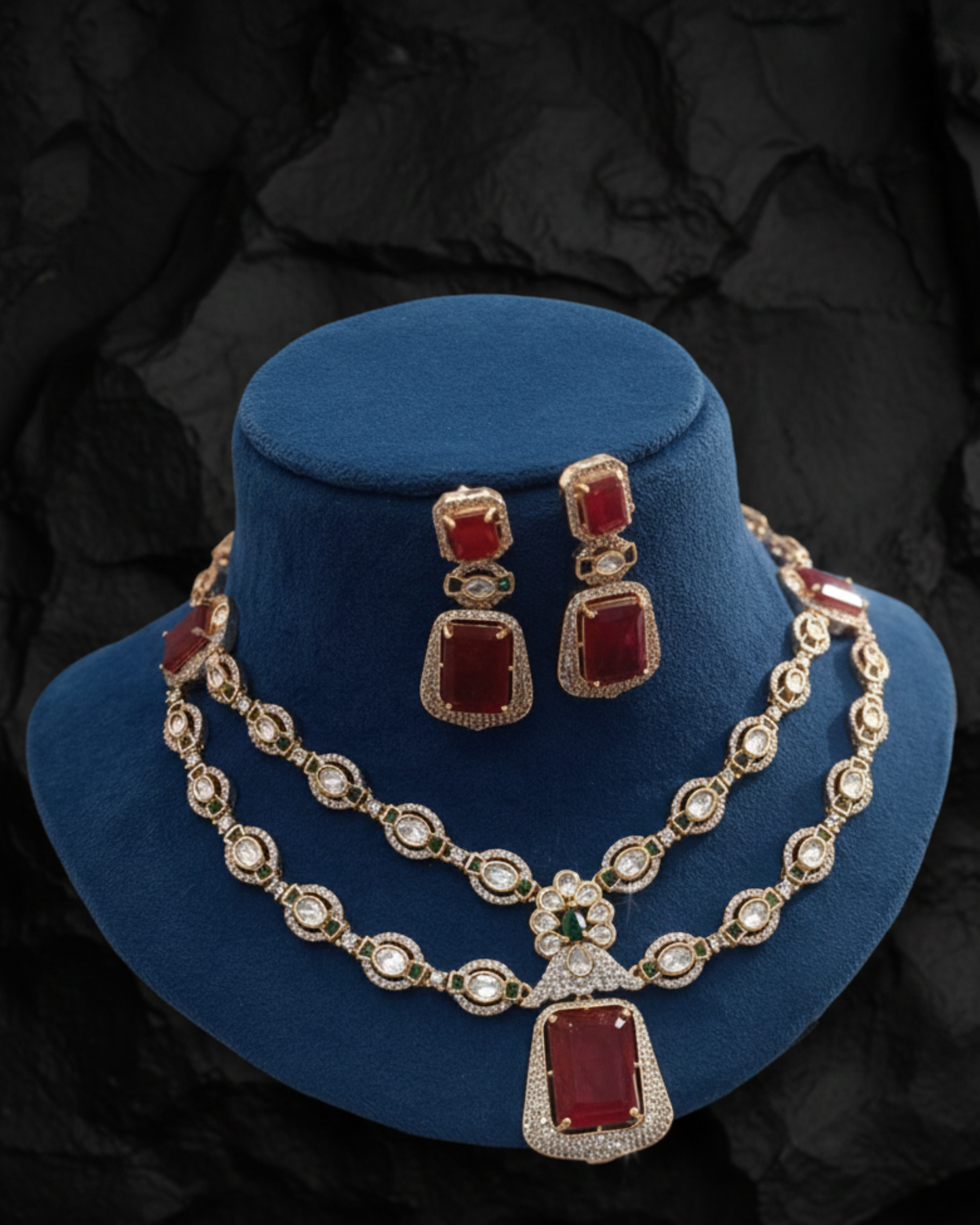 Virasat Two-Layered Moissanite Kundan Set