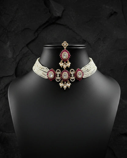 Gulbahar Pearl Radiance Choker Set Zestro