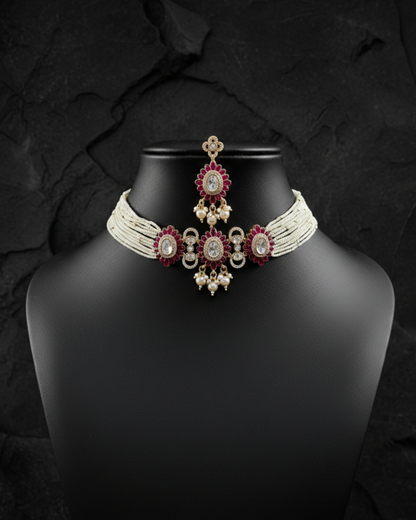 Gulbahar Pearl Radiance Choker Set