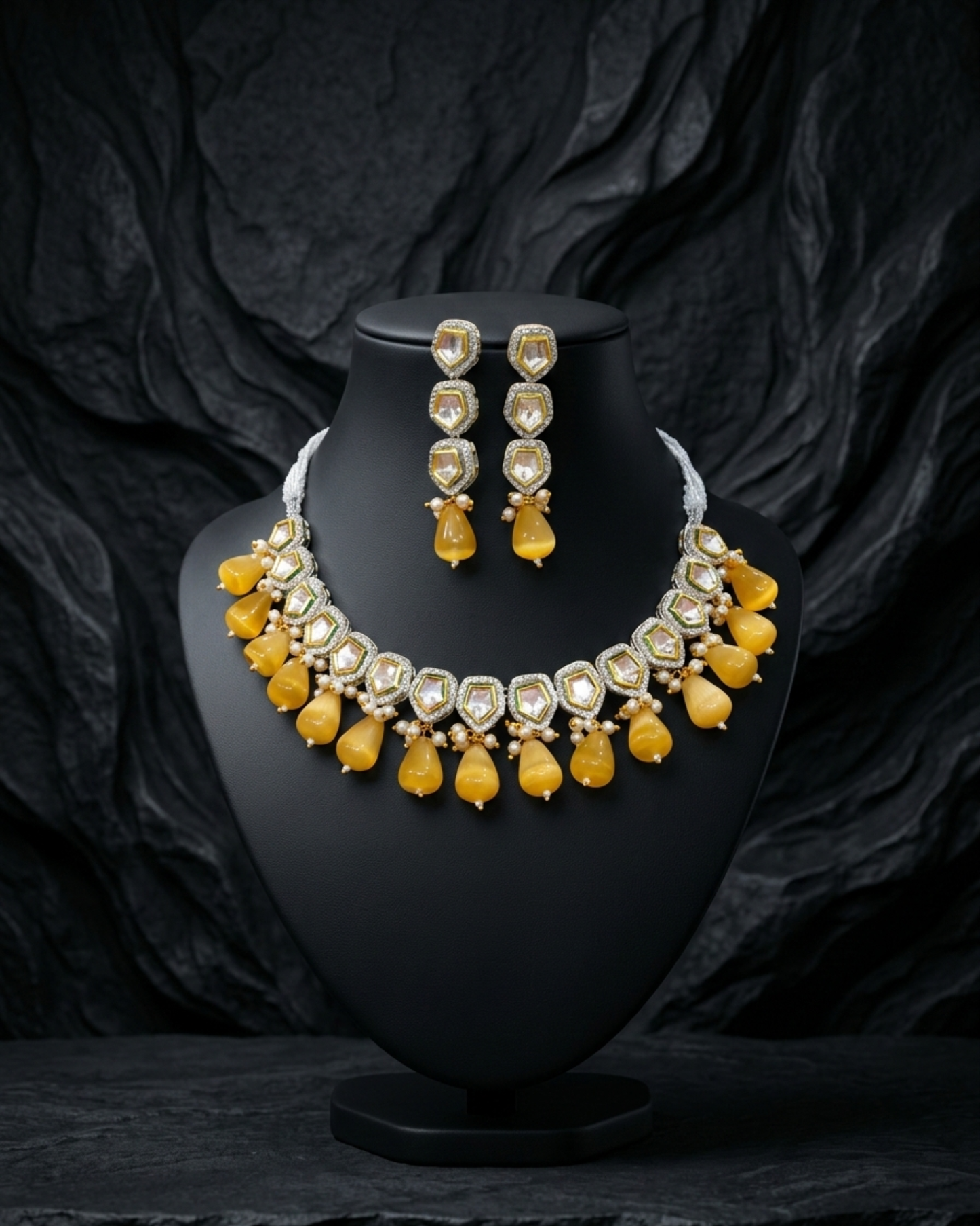 Shahi Teardrop Kundan Set
