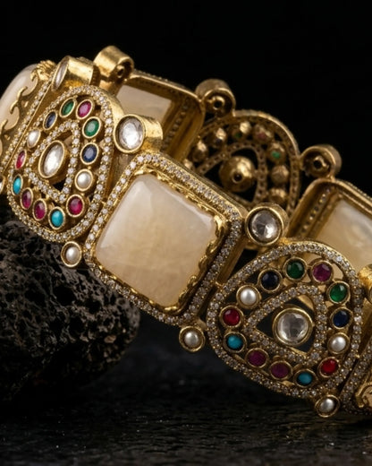 Antique Navratna  Kada Bangles Zestro