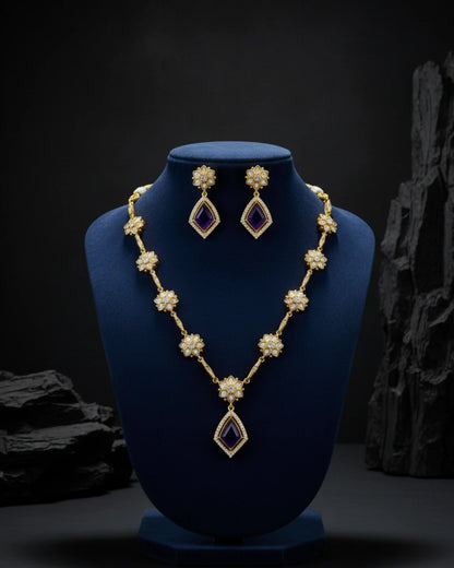 Iraa Floral Grace Necklace Set Zestro