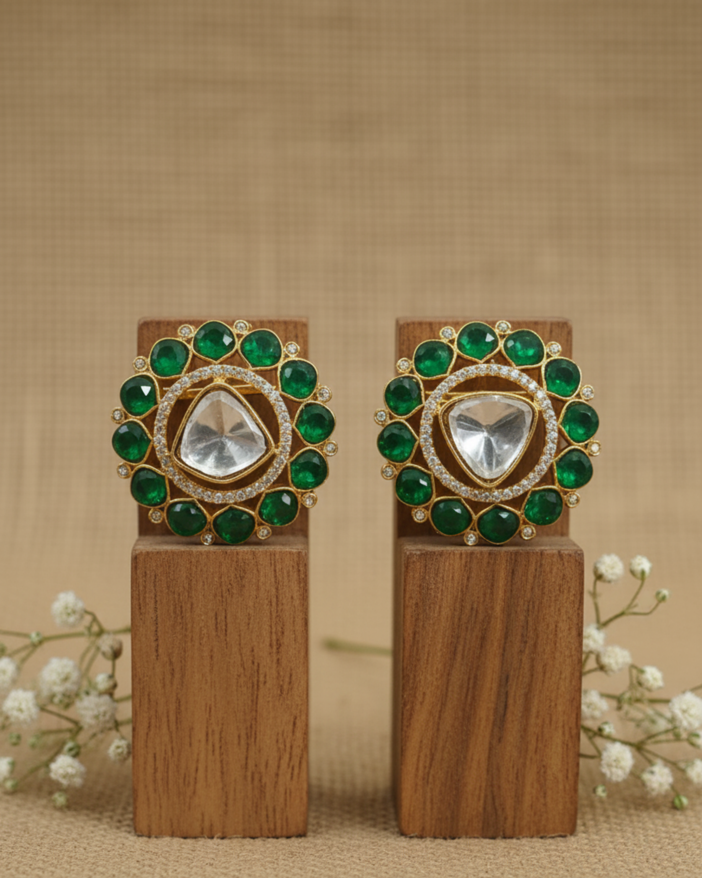Mehar Polki Studs