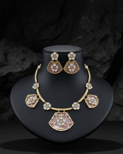 Noorvi Heritage Kundan Necklace Set Zestro