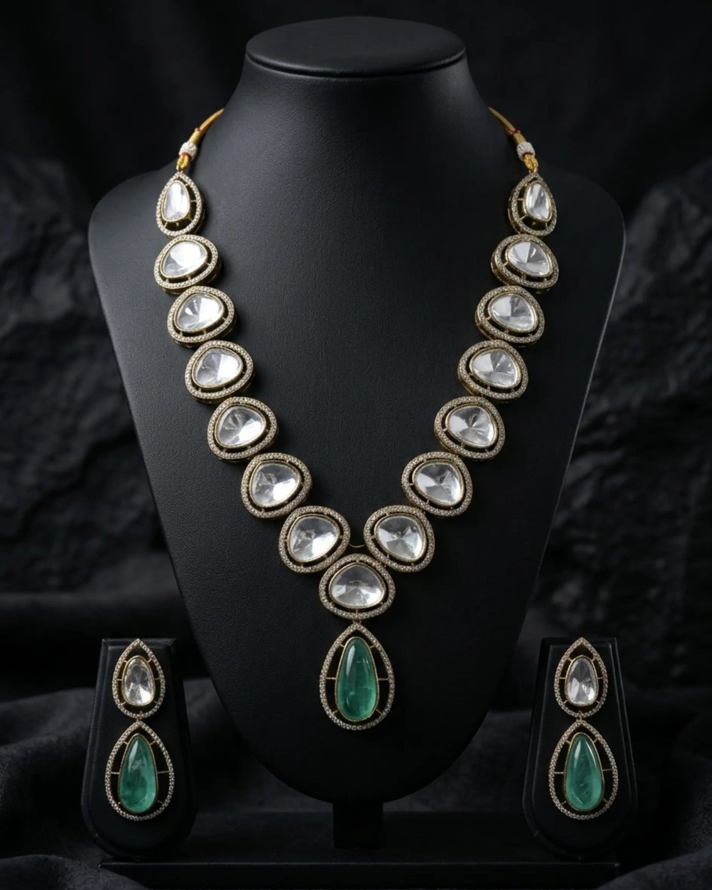 Prisha Uncut Kundan Imperial Set Zestro