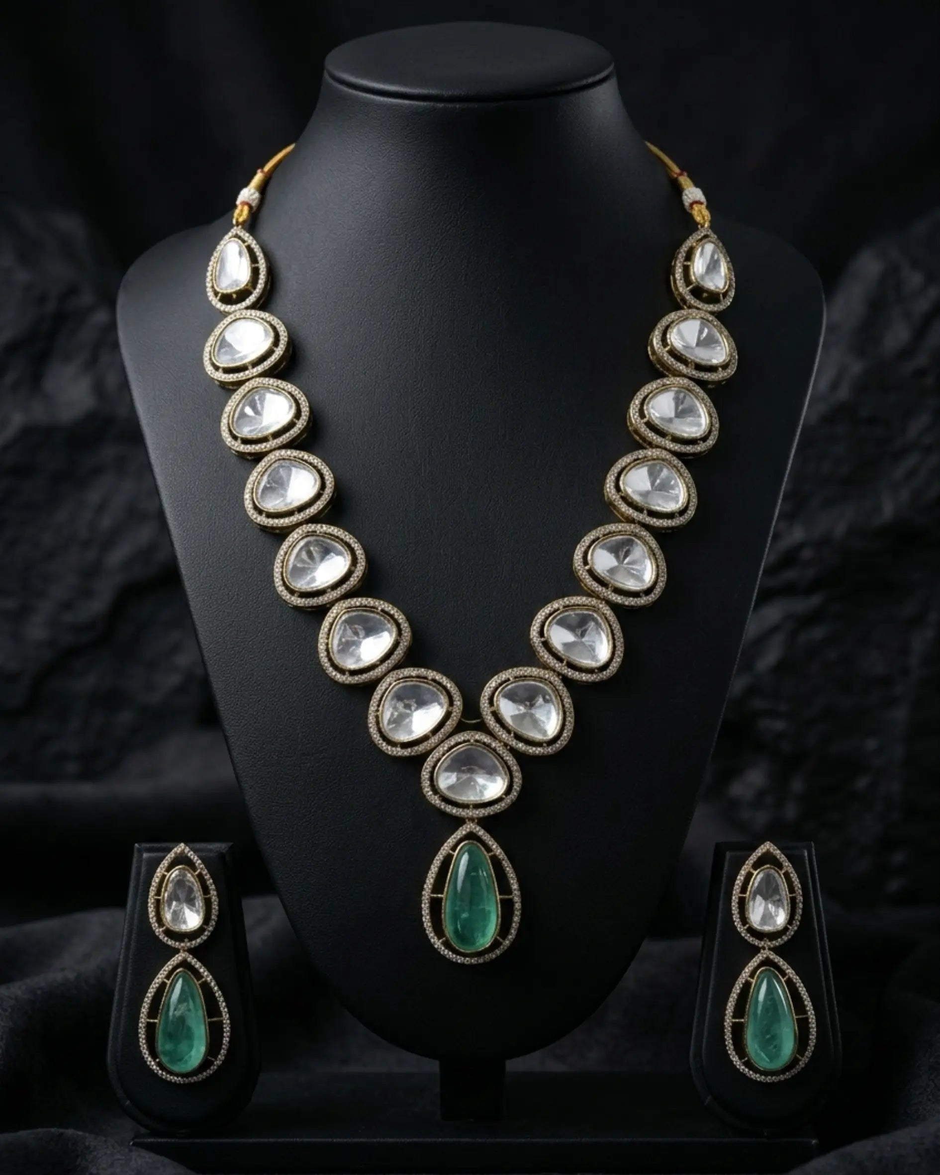 Prisha Uncut Kundan Imperial Set Zestro