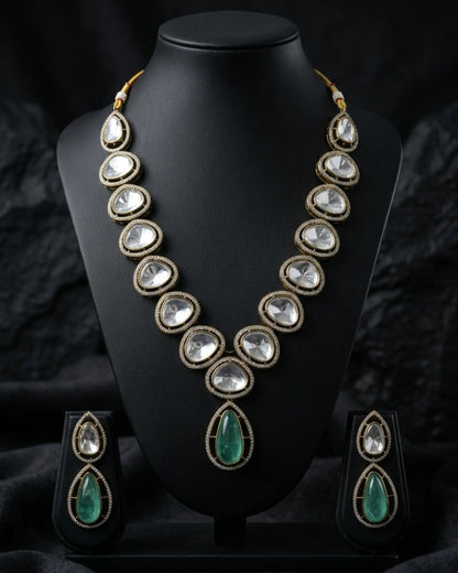 Prisha Uncut Kundan Imperial Set Zestro
