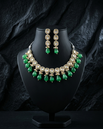 Shahi Teardrop Kundan Set
