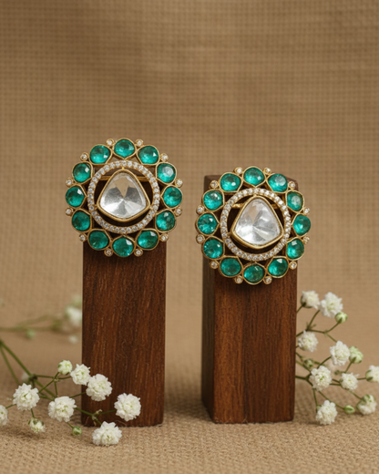 Mehar Polki Studs