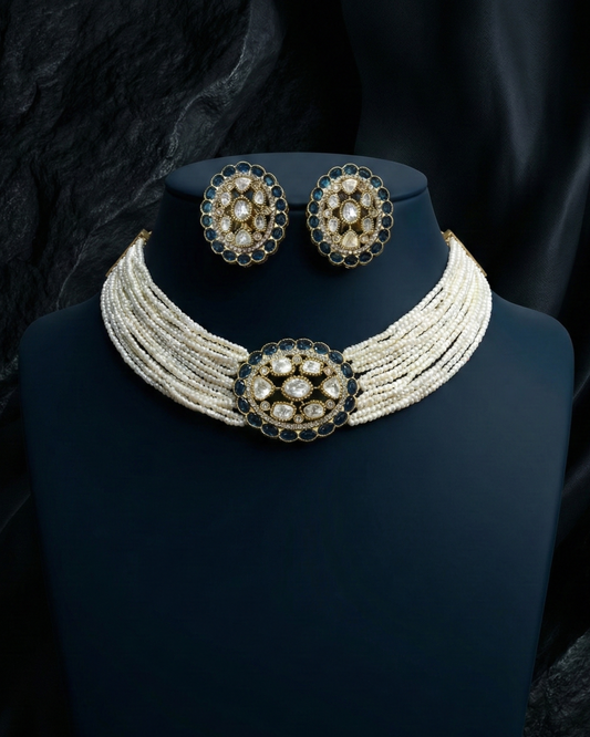 Multi-Strand Pearls Choker Set