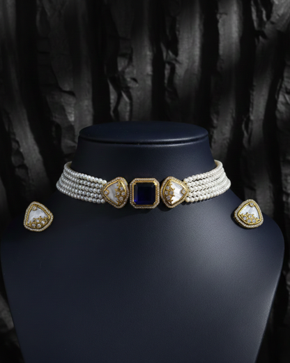 Noorjahan Pearl Kundan Choker Set