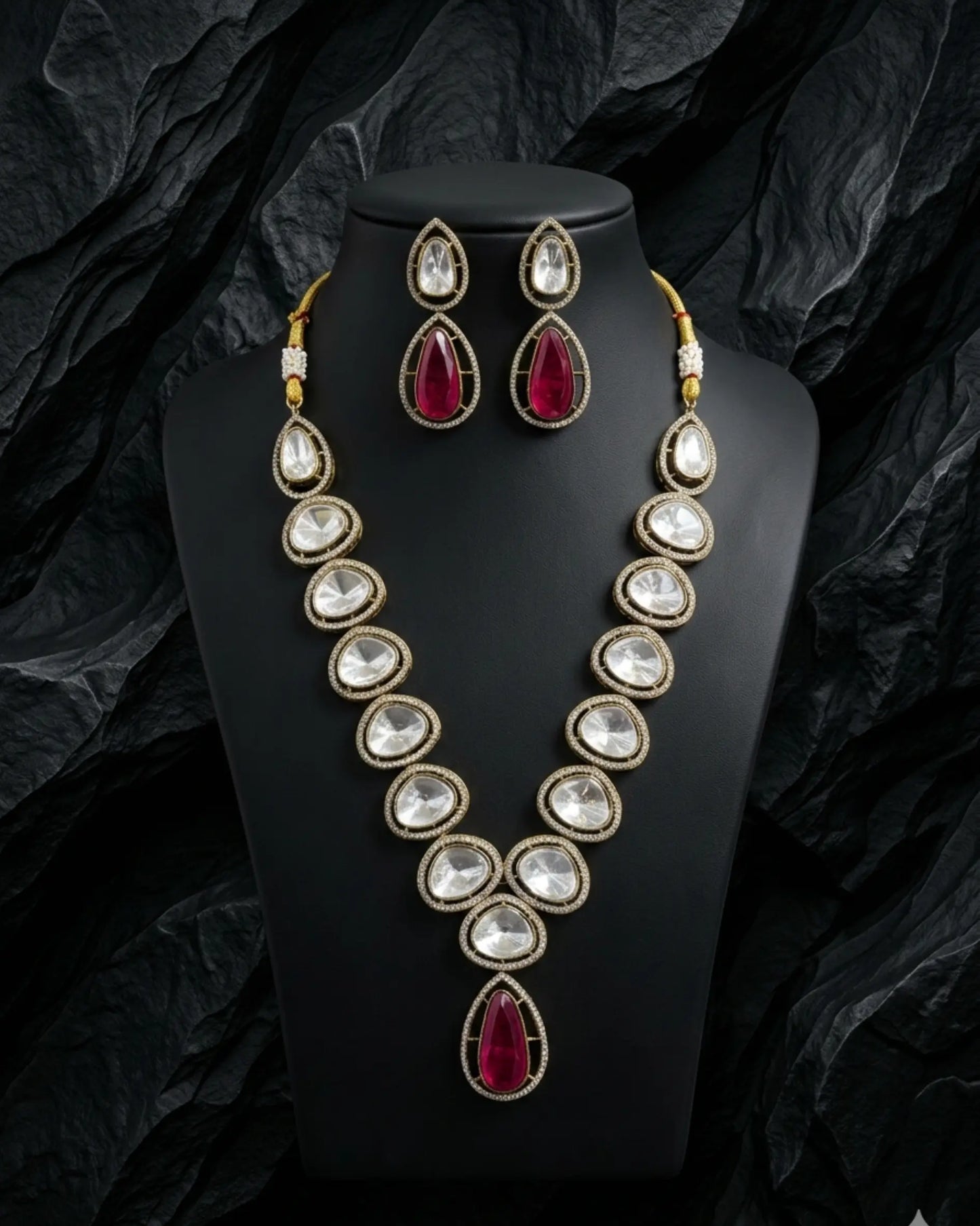 Prisha Uncut Kundan Imperial Set Zestro