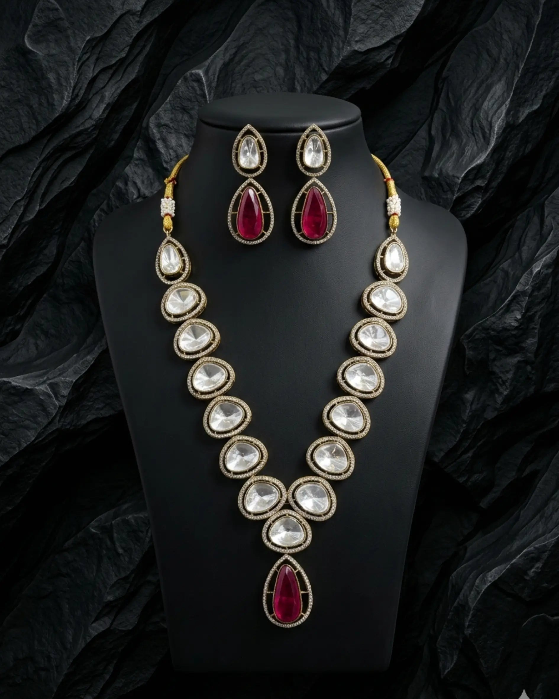 Prisha Uncut Kundan Imperial Set Zestro
