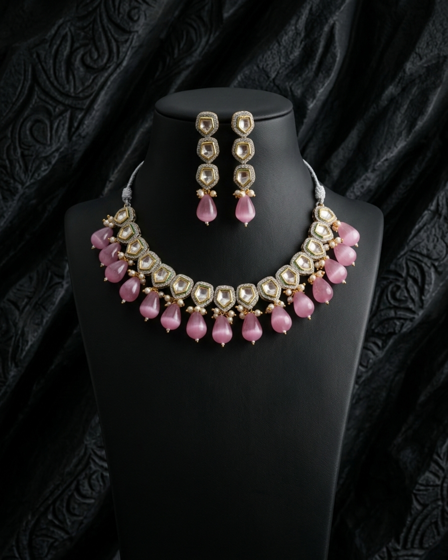 Shahi Teardrop Kundan Set