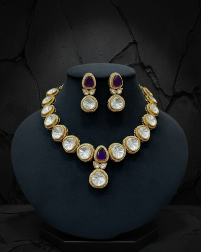 Nivara Uncut Kundan Necklace Set
