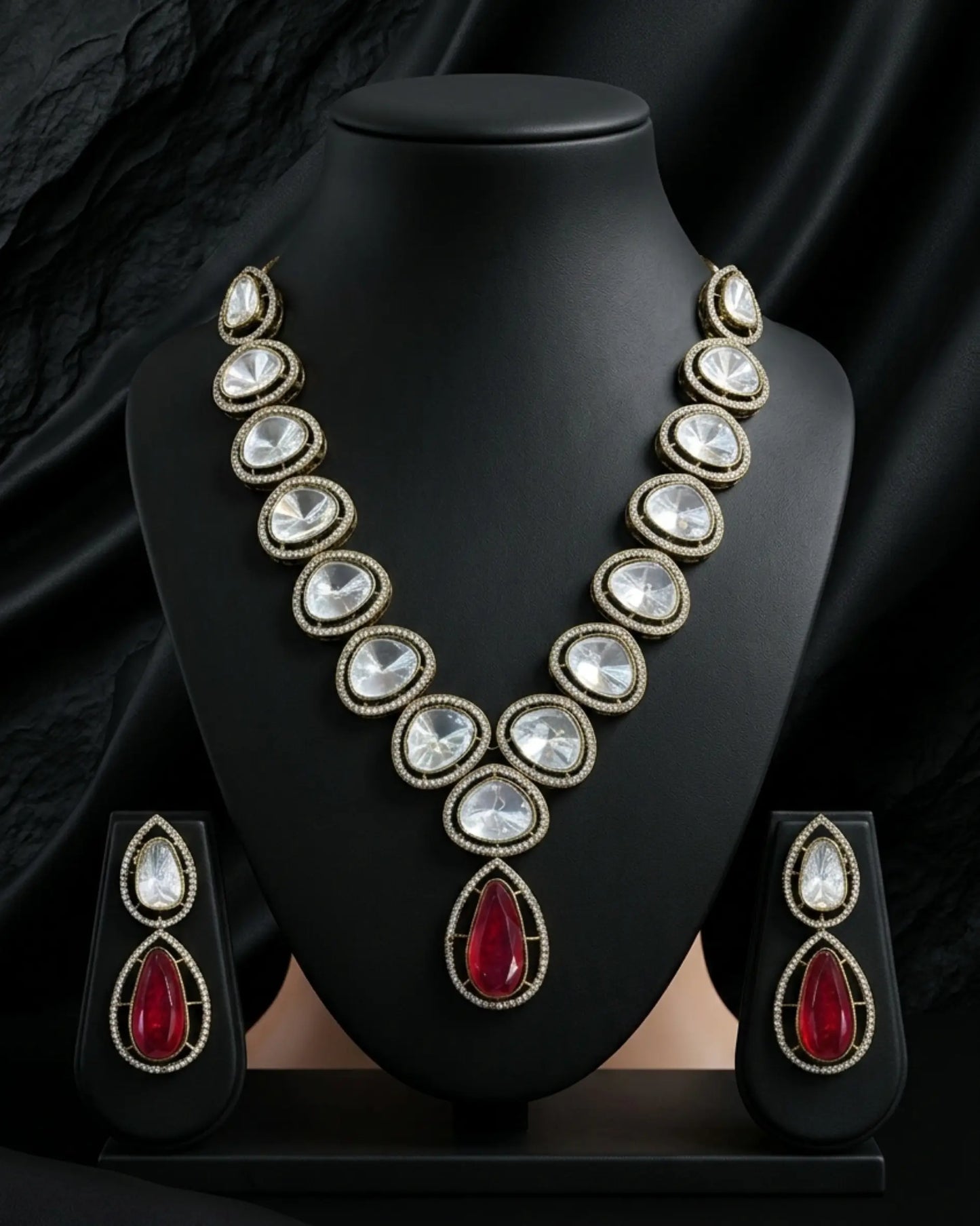 Prisha Uncut Kundan Imperial Set Zestro